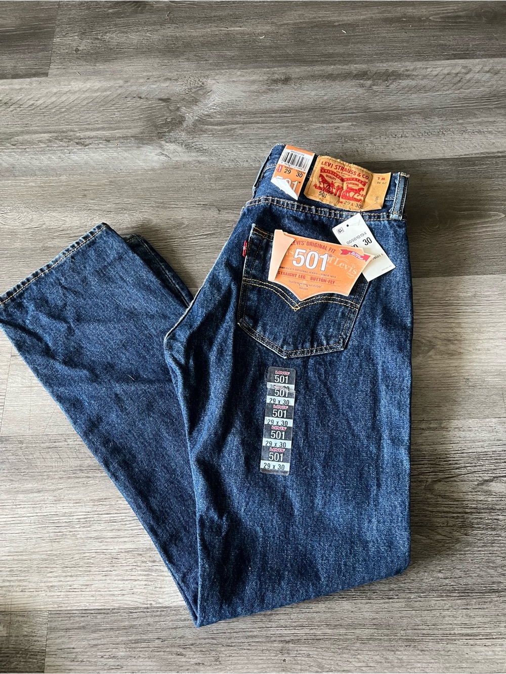 Levi's 501 Straight Men’s Jeans - Dark Blue Denim